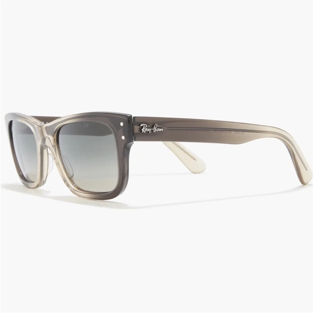 Ray-Ban Mr Burbank 52mm Rectangular Sunglasses in Transparent Grey NWT